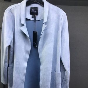 FDJ sky blue suede jacket